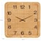 31" Brown Wood & Rattan Handmade Woven Decorative Wall Clock